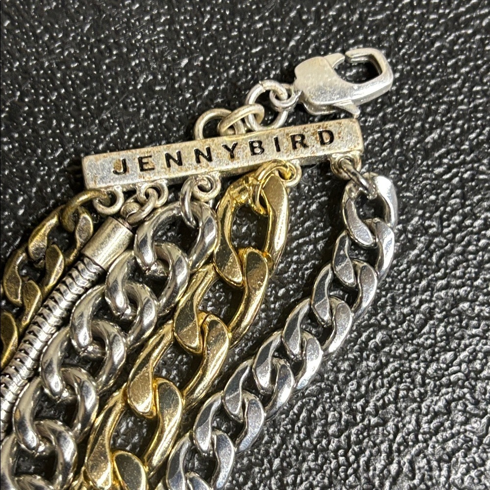 Jenny Bird Mixed Metal Two Tone Austin Chain Link Statement Bracelet - Picture 2 of 5